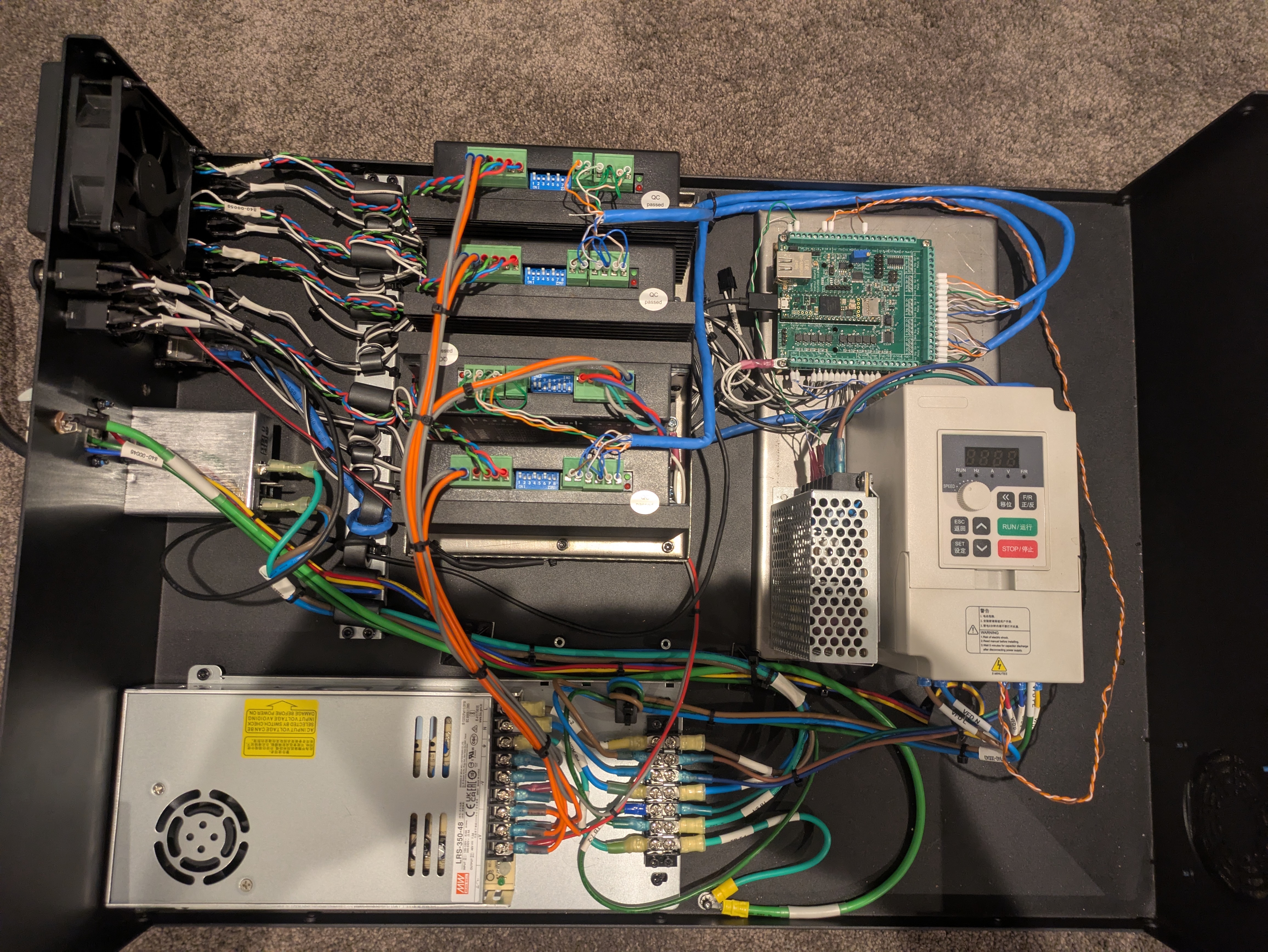 Completed enclosure installation, top view